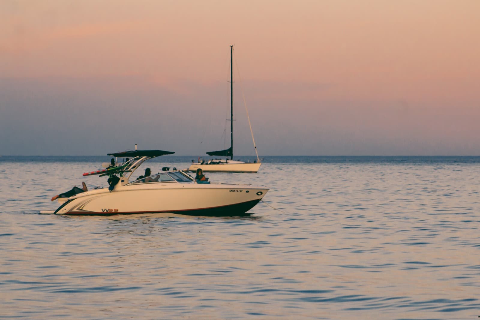 Boats moored in Ashbridge's Bay near the Toronto waterfront
